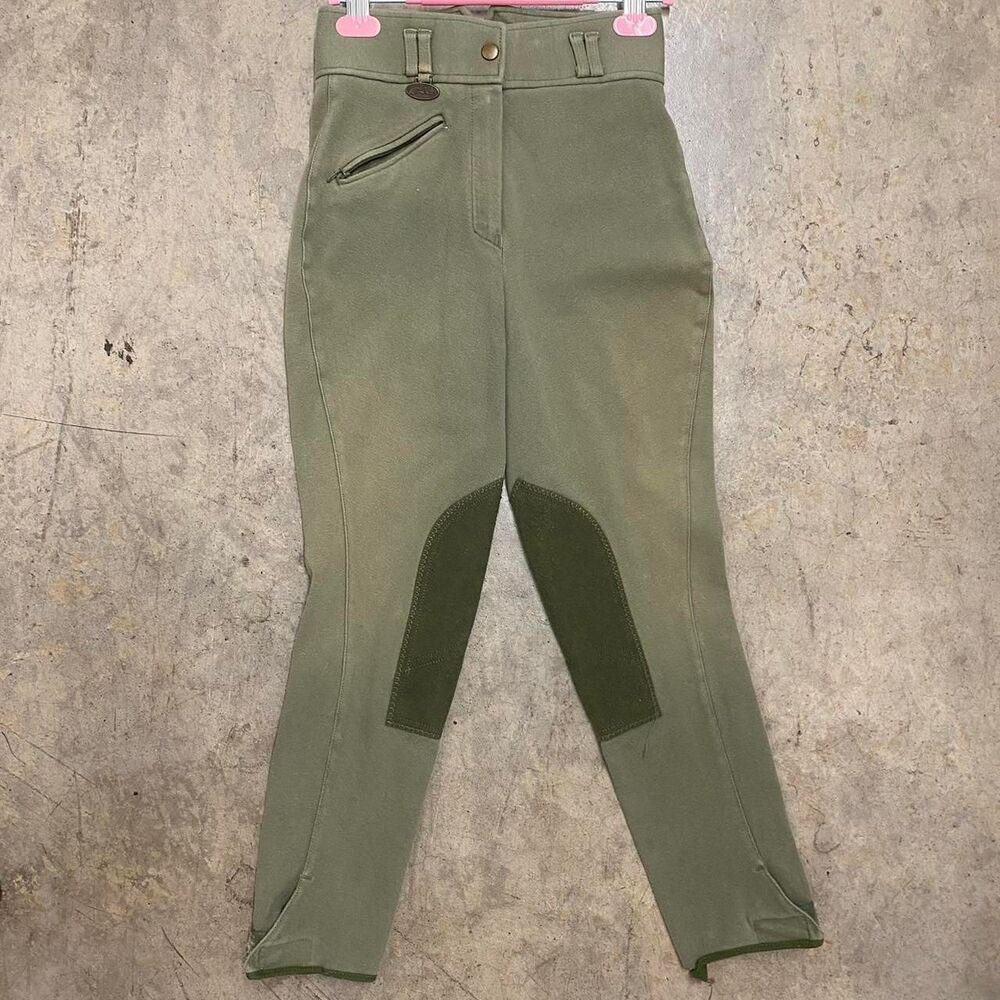 Women's Green Equestrian Pants- 26R